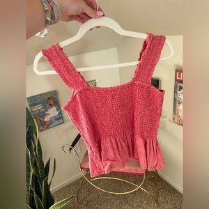 Pink Anthropologie Maeve Tank Top! Size Large